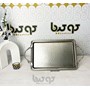 سینی چکشی مستطیل دسته طرح گل